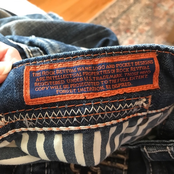 ROCK RIVIVAL DENIM TROY RELAXED STRAIGHT JEANS 34 x 32 - Picture 7 of 11